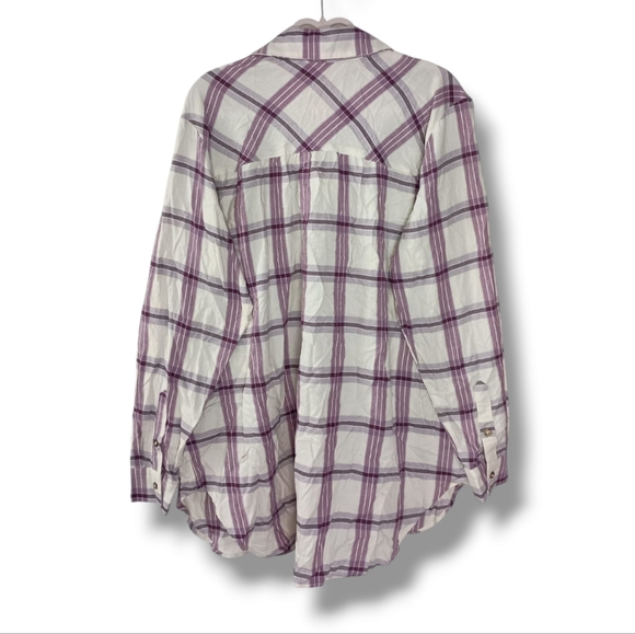 NWT Knox Rose Long-Sleeve Button-Down Tunic Shirt - Picture 7 of 11